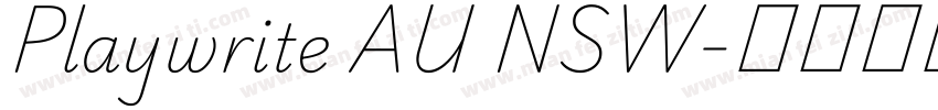 Playwrite AU NSW字体转换
